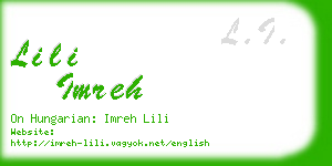 lili imreh business card